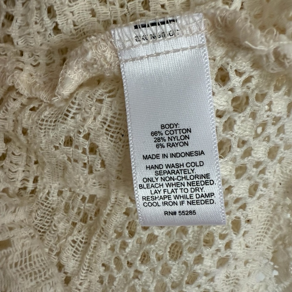 Express Cream and Neon Lace Boho Tank Small - Picture 4 of 6